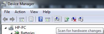 Scan for Hardware Changes