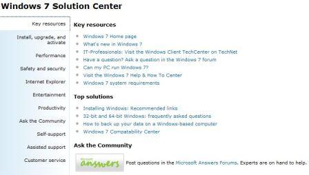 Windows 7 Solution Center