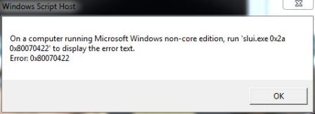 Windows 7 Activation Service Disabled Error