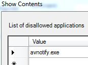 Disable and Disallow avnotify.exe