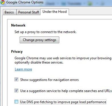 Turn Off and Disable DNS Prefetching in Google Chrome