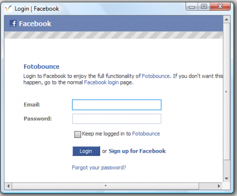 facebook login