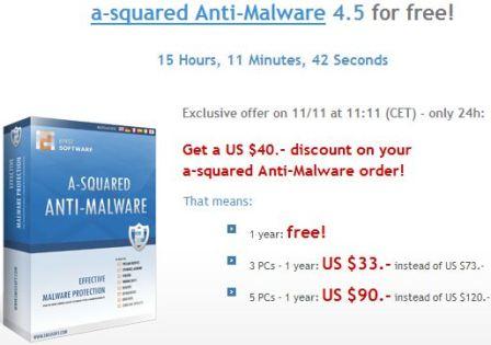Free License for a-squared Anti Malware