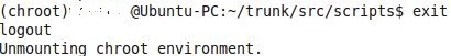 Exit from Chroot
