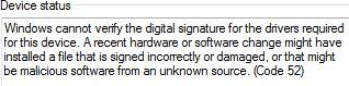 Unsigned Driver Loading Failure