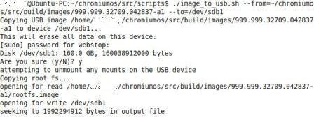 Transfer Chrome OS to USB Flash Drive