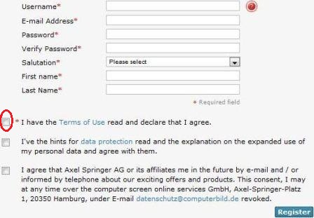 Register ComputerBild Account