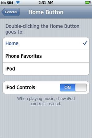 Enable iPod Controls of Home Button