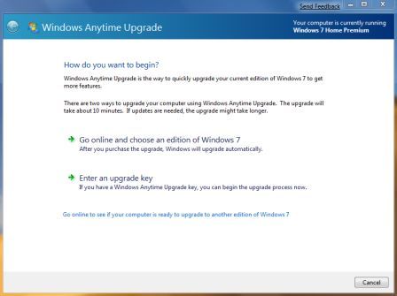 Windows 7 Anytime Upgrade