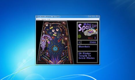 3D Pinball Game in Windows 7
