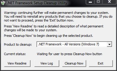 .NET Framework Cleanup Tool