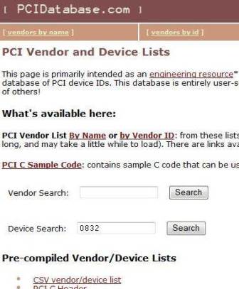 PCI Database