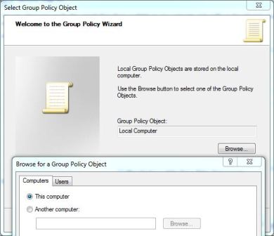 Edit Local Computer Group Policy Objects