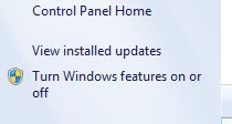 Turn Windows Features On or Off