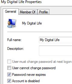 Disable User Account in Windows 7