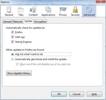 Firefox Check for Updates Automatically