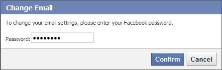 Confirm Password to Edit Facebook Settings