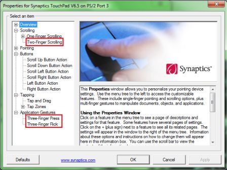 Unlock and Enable MultiTouch Gestures on Synaptics TouchPad