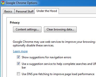 Disable Chrome DNS Pre-Fetching