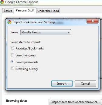 Import Saved Passwords from IE or Firefox to Google Chrome