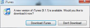 iTunes 9.1.1