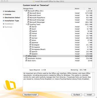 Office for Mac 2011 Setup