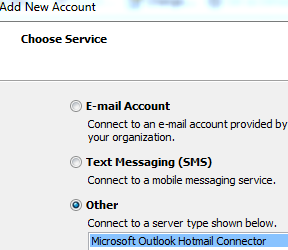Outlook Hotmail Connector for Office 2010