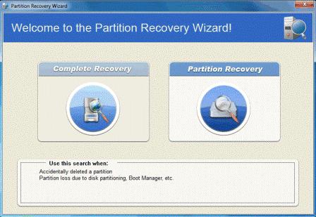 Partition Recovery Wizard