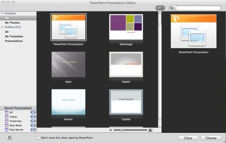 Office PowerPoint 2011 for Mac Gallery