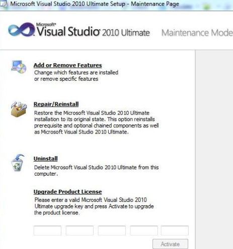 Upgrade Visual Studio 2010 Product Key for Activation