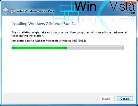 Installing Windows 7 SP1