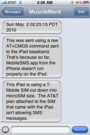 SMS on iPad