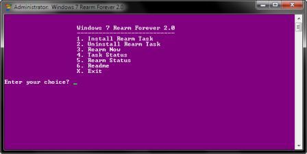 Windows 7 Rearm Forever