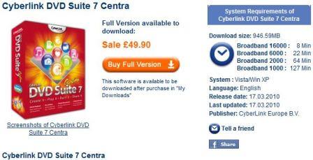 Buy Free Full Version of CyberLink DVD Suite 7 Centra