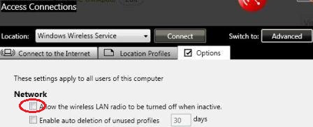 ThinkPad Automatically Turns Off Wireless LAN Radio