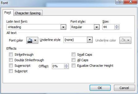 PowerPoint Font Configuration
