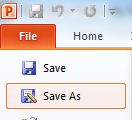 PowerPoint Save As