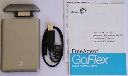Seagate FreeAgent GoFlex Ultra-Portable Drive with USB 2.0 Cable Kit Package