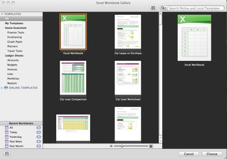 Excel for Mac 2011