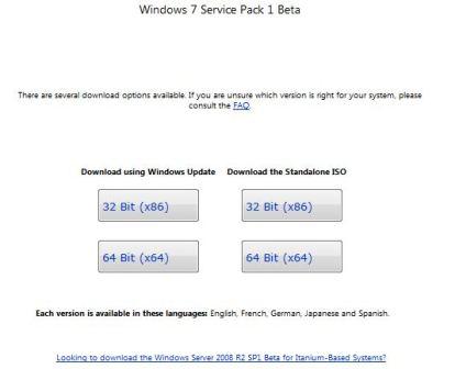 Windows 7 SP1 Beta and Windows Server 2008 R2 SP1 Beta
