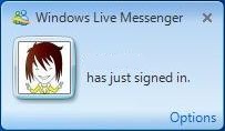 Windows Live Messenger Sign In Sign Out Alert