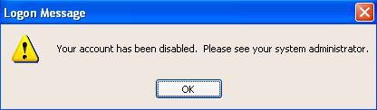 Your Account Is Disabled