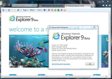 IE9 Beta Version