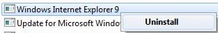 Uninstall IE9