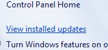 View Installed Updates