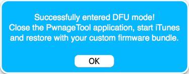 PwnageTool Detects DFU Mode