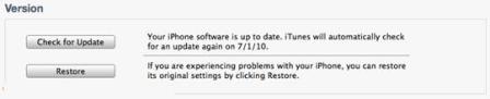 iTunes Restore