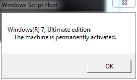 Windows 7 Permanently Activated
