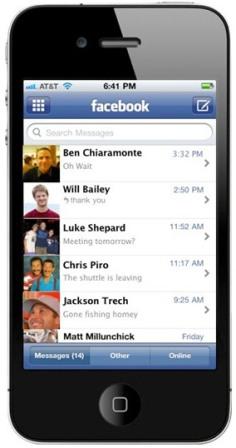 Facebook App for iPhone with Messages