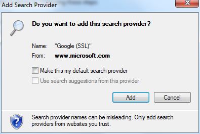 Add Search Provider